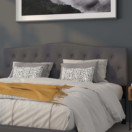 Flash Furniture King, Cambridge Headboard, Gray Fabric HG-HB1708-K-DG-GG